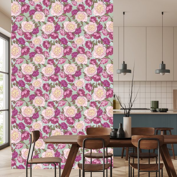 Behang Prachtige Pioenrozen In Roze Tinten - Afbeelding 4