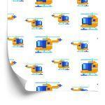 Behang Pixelhelikopter