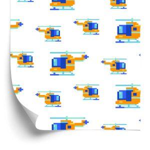 Behang Pixelhelikopter