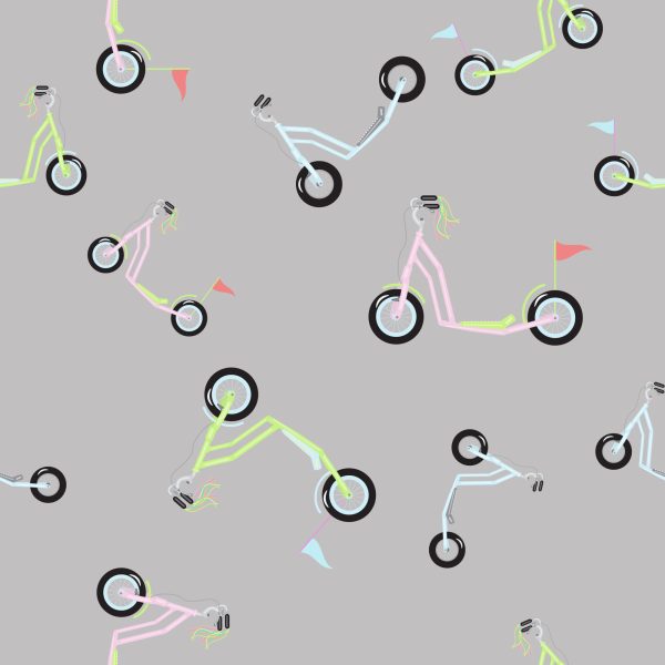 Behang Kleurrijke Scooters - Afbeelding 2