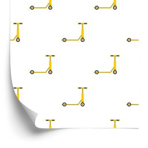 Behang Gele Scooters