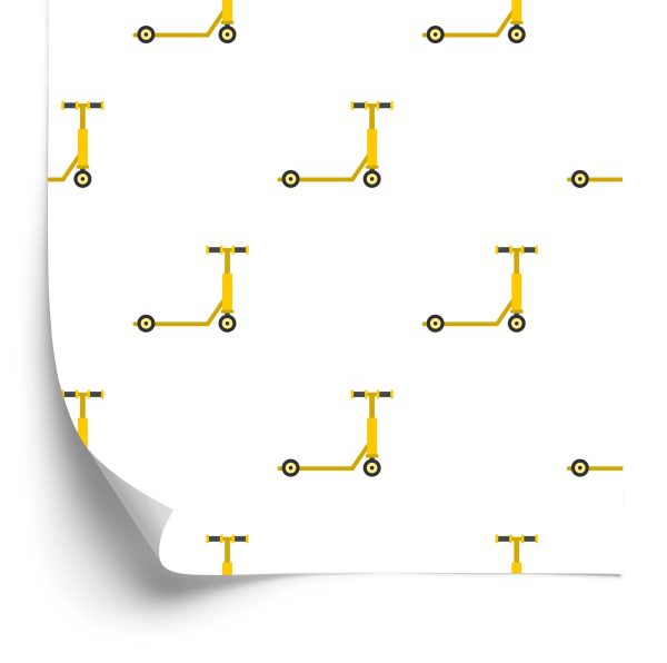 Behang Gele Scooters