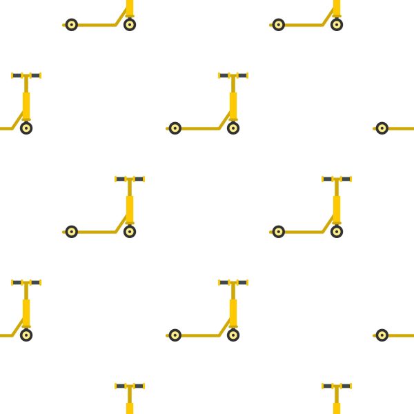 Behang Gele Scooters - Afbeelding 2