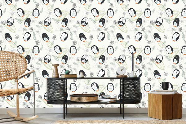 Behang Voor Kinderen - Pinguïns Vanaf Tekenfilms - Afbeelding 5