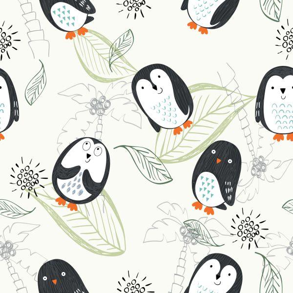 Behang Voor Kinderen - Pinguïns Vanaf Tekenfilms - Afbeelding 2