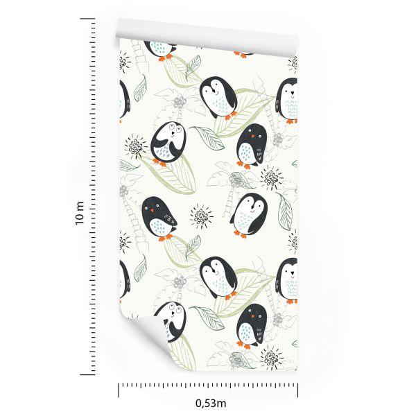 Behang Voor Kinderen - Pinguïns Vanaf Tekenfilms - Afbeelding 8