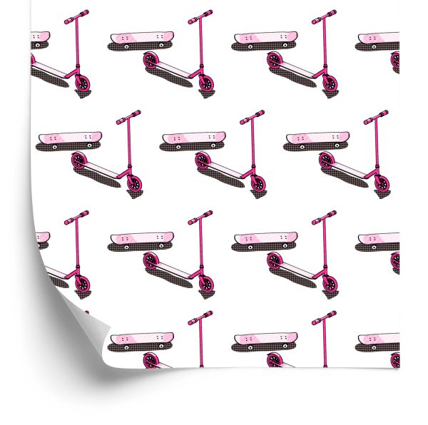 Behang Scooters En Skateboards