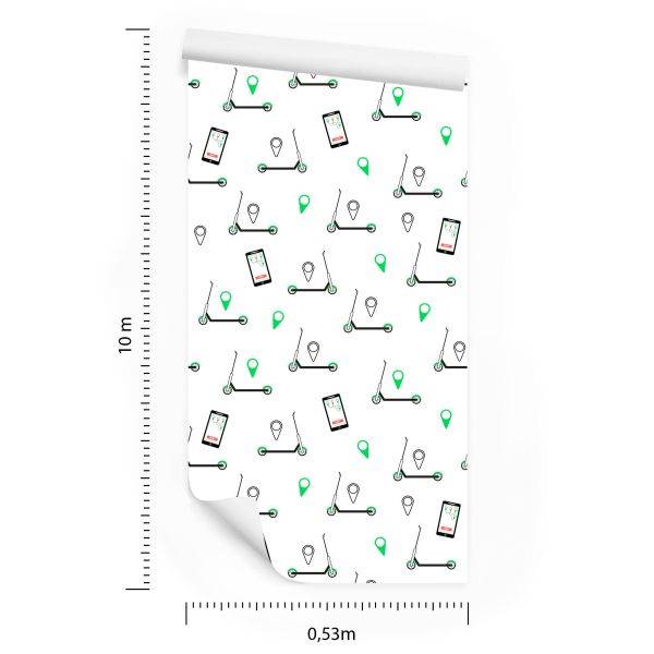 Behang Scooters En Smartphones - Afbeelding 8