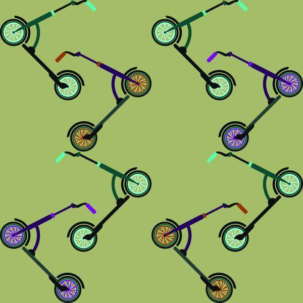 Behang Vintage Scooters - Afbeelding 2