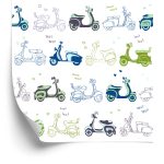 Behang Retro Scooters