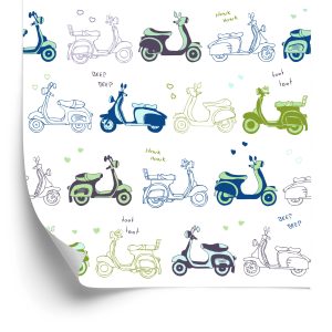 Behang Retro Scooters