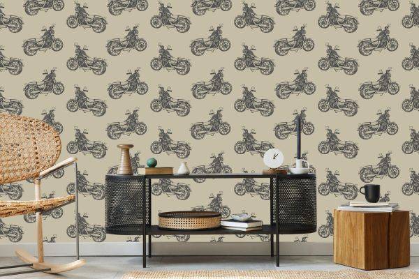 Behang Vintage Motorfietsen - Afbeelding 5