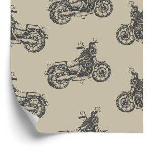 Behang Vintage Motorfietsen
