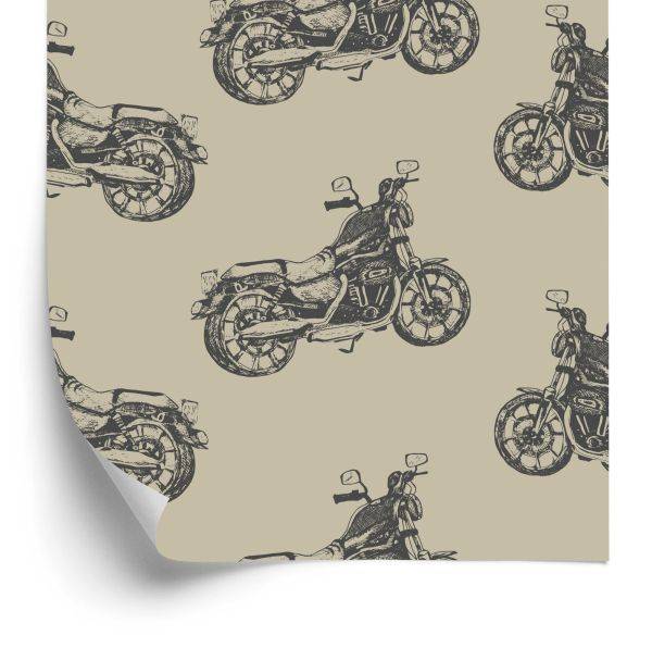 Behang Vintage Motorfietsen