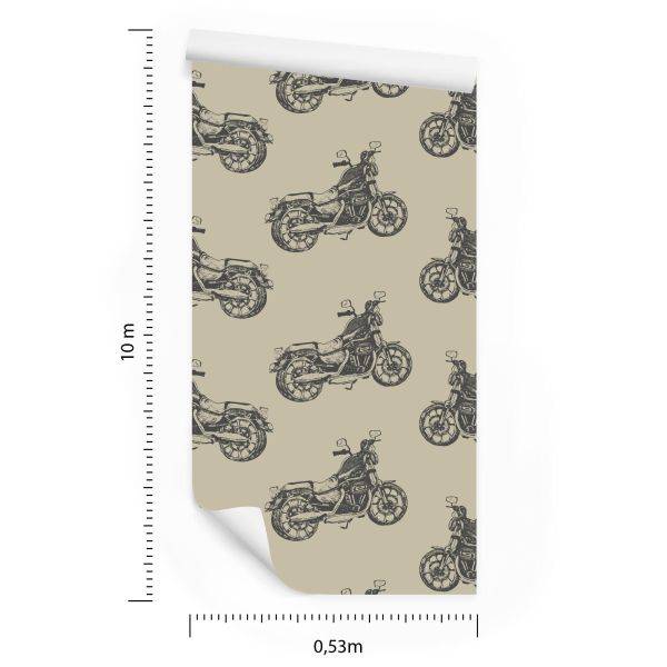 Behang Vintage Motorfietsen - Afbeelding 8