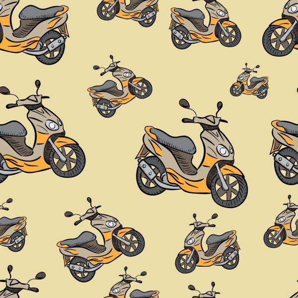 Behang Moderne Scooters - Afbeelding 2