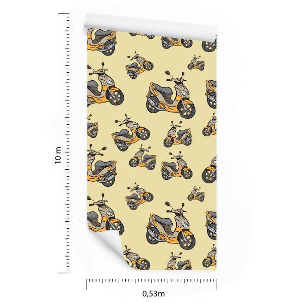 Behang Moderne Scooters - Afbeelding 8