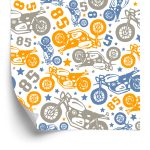 Behang Kleurrijke Motorfietsen