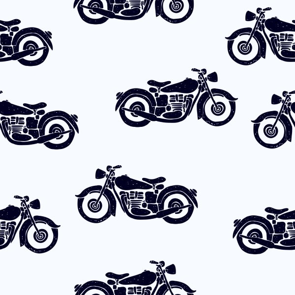 Behang Zwart-Witte Vintage Motorfietsen - Afbeelding 2