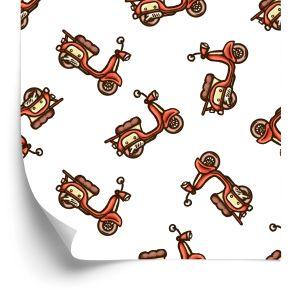 Behang Getekende Scooters