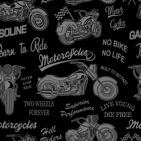 Behang Vintage Motorfietsen Met Opschriften - Afbeelding 2