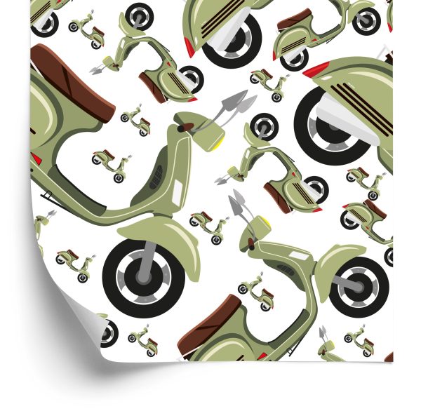 Behang Vintage Scooters