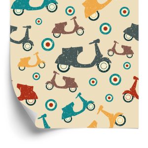 Behang Vintage Scooters