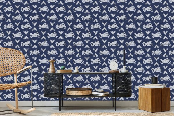Behang Motorfietsen Met Moderne Ornamenten - Afbeelding 5