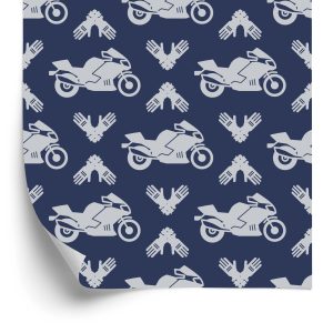 Behang Motorfietsen Met Moderne Ornamenten