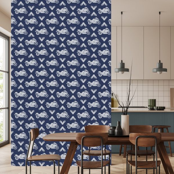 Behang Motorfietsen Met Moderne Ornamenten - Afbeelding 4