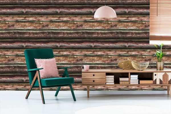 Behang Realistische Horizontale Houten Planken - Afbeelding 6