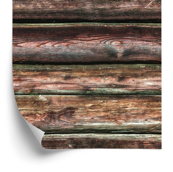 Behang Realistische Horizontale Houten Planken