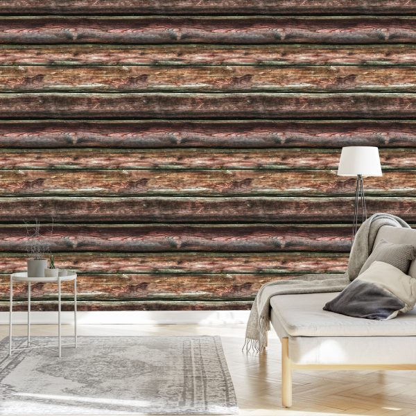 Behang Realistische Horizontale Houten Planken - Afbeelding 3