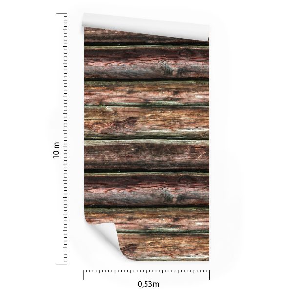 Behang Realistische Horizontale Houten Planken - Afbeelding 8