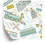Behang Retro Locomotieven