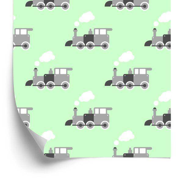 Behang Sprookjesachtige Retro Stoomlocomotieven
