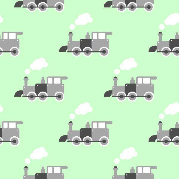Behang Sprookjesachtige Retro Stoomlocomotieven - Afbeelding 2
