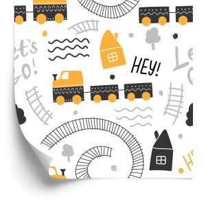 Behang Speelgoed Stoomlocomotief