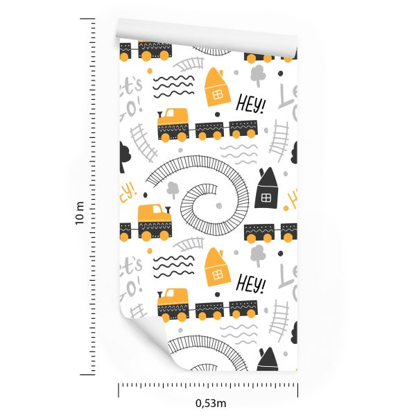 Behang Speelgoed Stoomlocomotief - Afbeelding 8