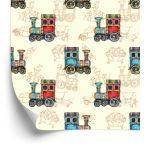 Behang Speelgoed Vintage Stoomlocomotieven