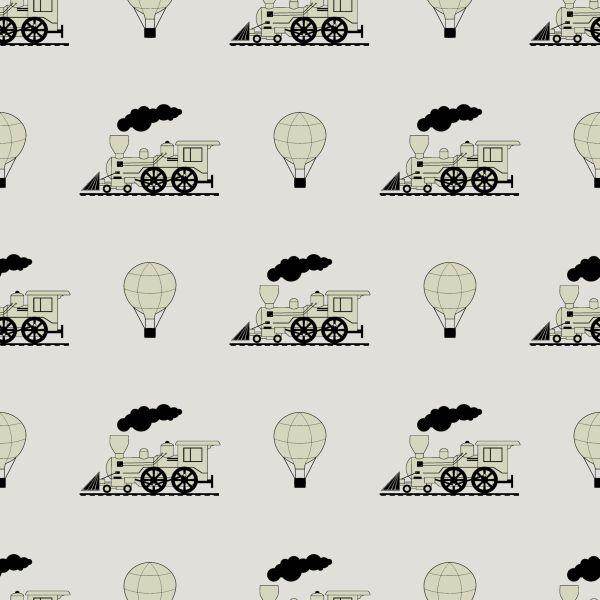Behang Vintage Stoomlocomotieven - Afbeelding 2