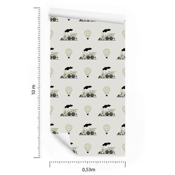 Behang Vintage Stoomlocomotieven - Afbeelding 8