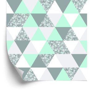 Behang Geometrisch-Kleurrijke Driehoeken