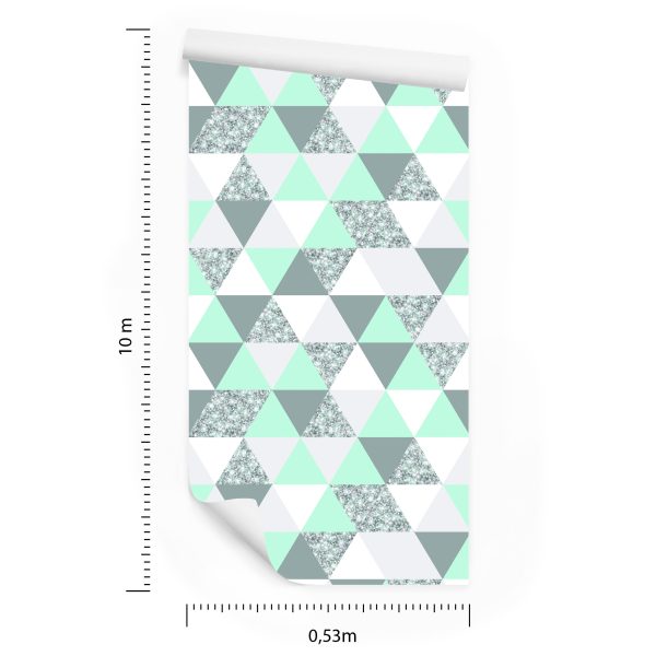 Behang Geometrisch-Kleurrijke Driehoeken - Afbeelding 8