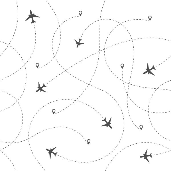 Behang Vliegtuigroutes - Afbeelding 2