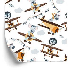 Behang Sprookjesachtige Dieren In Vliegtuigen