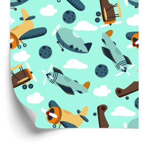 Behang Sprookjesachtige Vliegtuigen En Luchtschepen