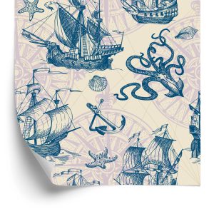 Behang Vintage Zeilschepen