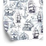 Behang Vintage Vintage Schepen