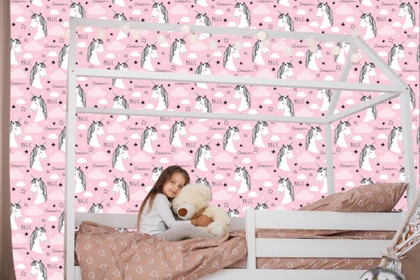 Behang Voor Kinderen - Eenhoorns En Wolken - Afbeelding 7